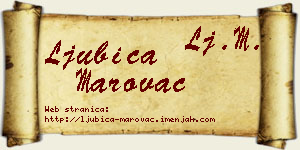 Ljubica Marovac vizit kartica
